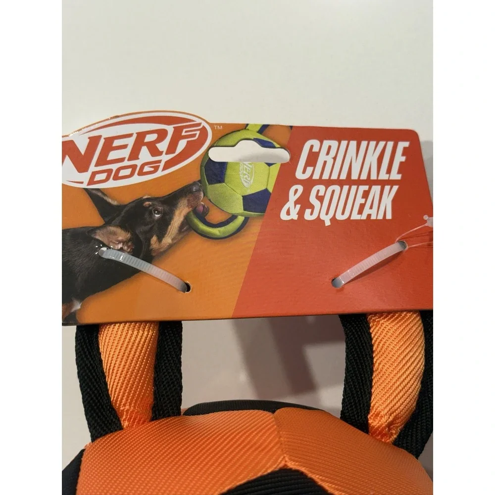 Nerf Dog Crinkle & Squeak Dog Toy Ball Halloween Squeaky Nylon